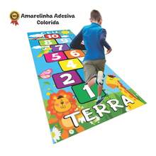 Educational Mat Playful Games Motor Coordination Activity Hopscotch Animals Children - Màu xanh lam - Xem 4