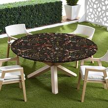 Water-Resistant Round Tablecloth With Elastic Edge For 40-44" Tables - Daily-forest - View 9