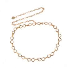 سلسلة معدنية أنيقة للخصر، حزام خصر بوهيمي من سبيكة الزنك ذو نمط هندسي متعدد الاستخدامات، مناسب لزينة الفستان، شائع في جميع المواسم