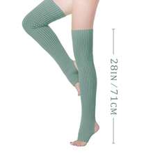 V28 Long Leg Warmer, Women's Men 80s Party Ribbed Knit Dance Sports{"Color_name":"Hole71-Bluehaze"} - Multicolor14 - View 4