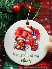 Customized Christmas Decorations With Your Name, Personalized 2026 Home Christmas Decorations, Customizable Letter Christmas Tree Decorations, Christmas Home Decorations, Customized Christmas Gifts, Christmas, Gingerbread Men, Merry Christmas, 2026. - Style B - View 5