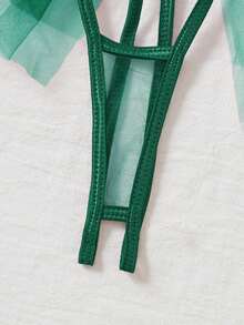 weiweihu 1-Piece Ladies Sexy Open-File One-Piece Floral Embroidery Lace Temptation Halter See-Through Bow Mesh One-Piece Free Sexy Underwear Suitable For Home Or Private Parties, Sexy Underwear  Ladies Open Crotch Ruffled Modified Lace Mesh Floral Embroidery Halter Halter Mesh Skin-Permeable Sexy One-Piece Fall Clothes For Women  Stockings Women  Medias De Invierno Mujer Winter Clothes Thanksgpajamas Sets For Women   Pijamas Navideñas Christmas Pajamas Thanksgiving Outfit Women - 墨綠色 - 查看 5