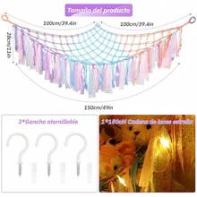 Almacenamiento de Juguetes de Peluche, Gran Hamaca de Red de Animales de Peluche, Puede Almacenar Juguetes, Necesidades Diarias, Adecuado para El Dormitorio, Sala de Juegos, Esquinas - color - Ver 5