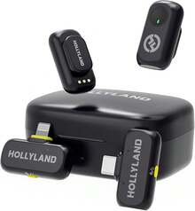 Hollyland Lark A1 Wireless Mini Microphone For IPhone & Android, 48kHz/24-Bit, 3-Level Intelligent Noise Cancel, Microphone For , Podcast, Vlogging (Black, 2TX + 2RX + Charging Case) - 黑色 - 查看 13