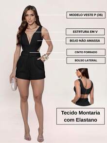 Women Jumpsuits - 黑色 - 查看 6