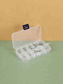 1 szt. Klasyczne plastikowe pudełko do przechowywania z zamknięciem na zatrzask – wielofunkcyjne, prostokątne pudełko na biurko do przechowywania biżuterii, koralików i artykułów do rękodzieła – nie wymaga prądu, pudełko do przechowywania na biurku | Klasyczny design | Przezroczyste plastikowe pudełko, pudełko na biżuterię (drobne zarysowania wynikające z rzemiosła są normalne i nie wpływają na użytkowanie)