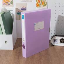 Thick File Box, PP Document Storage Box, A4 Contract File Folder, Accounting Voucher Organizer - Multicolor - View 8
