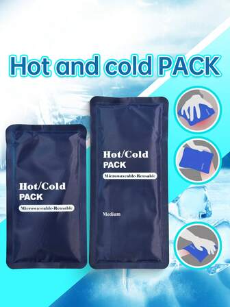 1 pieza Paquete de gel reutilizable para calor y frío - Bolsa de agua caliente de gel, bolsa térmica, 1/2 paquetes para enfriamiento físico, máscara de ojos fría, bolsa de compresión fría/caliente, parche de hielo, paquete de hielo, cuidado de compresión fría, para compresas frías/calientes en manos y pies, masaje relajante, bolsa térmica, bolsa térmica múltiple reutilizable, bolsa de compresión caliente