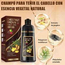 Shampoo Tinte Instantáneo 4 en 1 para Mujer y Hombre - Suave, Cobertura de Canas y Larga Duración - Color Café Oscuro - CAFÉ OSCURO - Ver 5