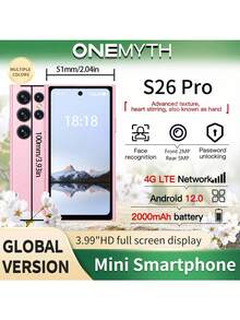 SOYES ¡El ultracompacto smartphone compatible con todas las redes 4G de SOYES ONEMYTH! Impulsado por un chip insignia para un rendimiento excepcional, cuenta con una pantalla HD de 3,99 pulgadas y funciona con Android 12.0. Equipado con 2GB+16GB de RAM y una batería de 2000mAh