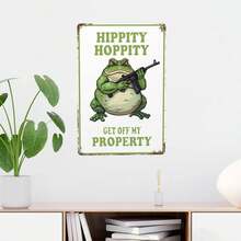Frog Room Sign Cool Stuff For Your Room Signs For Bedroom Metal Tin Signs No Trespassing Cool Funny Stuff For Boys Weird Stuff Hippity Hoppity Get Of My Property Sign 8 X 12 Inches - 8x12 inch - Xem 8