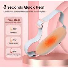 Menstrual Heating Pad Smart UterusWarmer Belt, Relief Waist Cramps VibratingAbdomina Wassager Uterus Warmer WaistMassager, Winter & New Year Gift, StockingFillers, Valentine's Day Gift - 粉色 - 查看 8