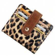 Slim Bifold Wallet RFID Credit Card Wallet Small Cute Card Holder For Women, Light Leopard{"Color_name":"LightLeopard"} - 多色2 - 查看 3