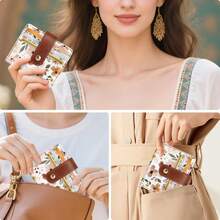 Small Wallets For Women Slim Minimalist For Bifold Credit Card Holder For Pocket Or Purse, Full Floral{"Color_name":"FullFloral"} - 多色20 - 查看 8