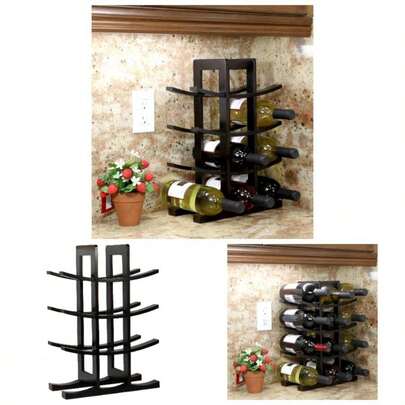 WR1132 12 - Bottle Wine Rack, Dark Espresso