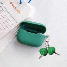 Silicone Green Holiday Atmosphere Protective Case Compatible With Airpods 1/2, 4, Pro, 3 Wireless Bluetooth Earphones