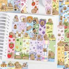 30 Marcadores de Libros de Capibara de Dibujos Animados, Pequeña Decoración de Nicho, Marcador de Lectura, Marcador de Escritorio, Cuenta de Mano, Marcador Portátil - 1 - Ver 6