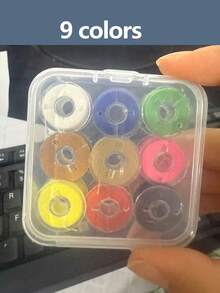 25pcs Sewing Machine Thread, Assorted Color Spool Bobbin Thread, Hand Sewing Thread For Clothes, Sewing Machine Bobbin Thread, Mini Easy, Handheld Punching Thread, Pre-Wound Bobbins, DIY Embroidery Thread, Sewing Machine Thread, Bobbin Thread, Hand Sewing Thread For Clothes, Shuttle Core Box Thread - Suitable For Household Sewing Machines - Multicolor - View 11