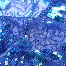 1920s Shawl Wraps Sequin Beaded Evening Cape For Gatsby Party Bridal Shawl Women Evening Cape Flapper Cover Up{"Color_name":"Blue"} - 藍色的 - 查看 7
