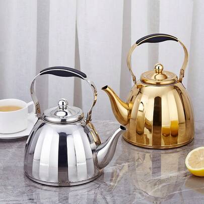 Stainless Steel Teapot, Portable Design For Outdoor Use, With Detachable Cleaning Filter, Modern Style, Suitable For Camping, Family Gatherings And Dining, Ideal For Coffee And Tea Lovers, Also The Best Gift For Christmas And Thanksgiving