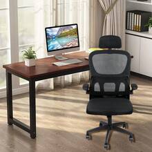 Office Chair Grey/Black - Office Chair 200 Kg Load Capacity - Office Chair - Ergonomic Seat - Armchair With 90° Folding Armrest - Lumbar Support - Height Adjustable - màu đen - Xem 5