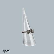 1 pieza/3 piezas Soporte de exhibición de anillos en forma de cono de acrílico, soporte para joyas, accesorio de exhibición de anillos - soporte de exhibición del anillo - Ver 14