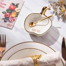 - Juego de platos de miel en forma de manzana, color dorado, regalo de juda de Ao Nuevo, accesorios de cocina, regalos de da festivo, decoracin de mesa Shana Tova, incluye - Dorado - Ver 6