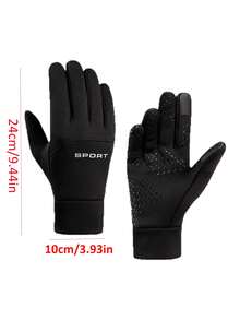 1Pair Winter Thermal Gloves -Gloves With Grip Enhancement, Touchscreen Compatible For Cycling, Skiing, Snowboarding - Unisex Gloves - Multicolor - View 3