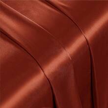 Silky Soft Pink Twin XL Satin Bed Sheets Set, 1 Deep Pocket Fitted Sheet + 1 Flat Sheet + 1 Pillowcase,  In 2025 - 鐵鏽橙 - 查看 9