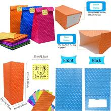 Party Favor Gift Bags24 Packs Merchandise Party Bags With Sealing Stickers Polka Dot Candy Buffet Treat Gift Pack Bags For Wedding Shopping