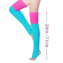 V28 Long Leg Warmer, Women's Men 80s Party Ribbed Knit Dance Sports{"Color_name":"Hole71-Mix2mh"} - 多色13 - 查看 4