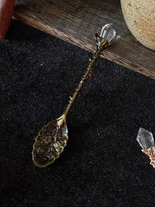 Set de 2 lingurițe de cafea, lingurițe de desert, stil regal, sculptate în metal, pentru bucătărie, sufragerie, bar și petreceri cu ceai, perfecte pentru ziua de naștere, Crăciun, Halloween, Ziua Tatălui, cadouri de Ziua Mamei - Multicolor - Vizualizare 5