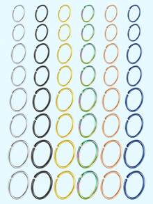 8Pcs Stainless Steel Hoop Nose Ring Cartilage Earrings Set For Women And Men Dia 6-12mm