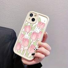 Funda de teléfono móvil estilo tulipán para 15/15Plus/15Pro/15Promax,  14/14Plus/14Pro/14Promax,  13/13Pro/13Promax,  12/12Pro/12Promax,  11/11Pro/11ProMax,  7/8Plus,  XR/XSMax - Blanco - Ver 3