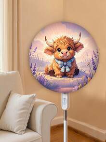 1 pièce, Jolie housse de ventilateur de vache des highlands et de tournesol, Housse anti-poussière pour ventilateur électrique sur pied, Accessoires de décoration pour la maison, Housse anti-poussière avec motif personnalisé, Housse anti-poussière en tissu durable