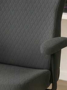 Luxury Quilted Gaming Chair Cover - Dark Grey - View 3