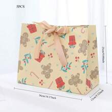 蝴蝶结礼品袋，圣诞平安夜礼品手提袋，纸袋，礼品袋 - 彩色 - 查看 17