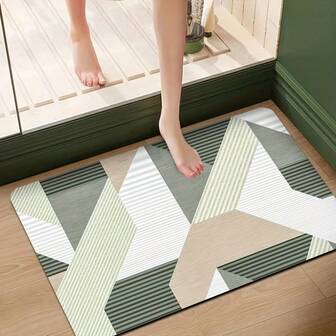 1片硅胶浴室垫，适用于客厅、厨房、卧室和浴室入口，适合家居装饰