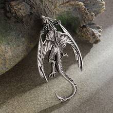 1pc Retro Domineering Dragon Brooch, Great Gift, For Men And Women Clothing Bag Backpack, Banquet Party Festival Performance - 1 - 查看 8
