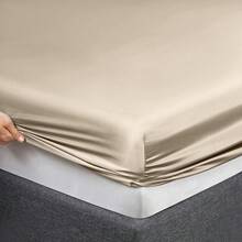 Silky Soft Pink Twin XL Satin Bed Sheets Set, 1 Deep Pocket Fitted Sheet + 1 Flat Sheet + 1 Pillowcase,  In 2025 - 灰褐色 - 查看 9