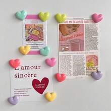 3 pezzi Adesivi casuali a forma di cuore, decorazioni per cover di telefono fai-da-te, fermagli per capelli, accessori per borse, forniture per artigianato in resina