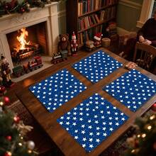 1 set/1 pieza/4 piezas/6 piezas/100 piezas Manteles individuales con estampado de estrellas, manteles individuales termoaislantes, adecuados para decoración del hogar, comidas festivas, decoración de cocina y fiestas, manteles individuales para fiestas, se pueden regalar - Multicolor - Ver 1