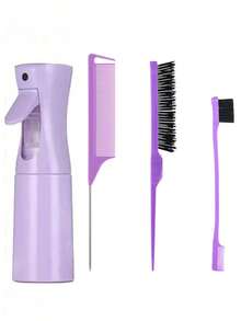 12pcs/Hair Care Brush Combination And Continuous Spray Bottle (6.8oz/200ml) And Edge Brush Mousetail Comb Styling Brush Set, Suitable For Smoothing Hair Style, Styling, Cleaning, Hair Salon, Back To School Travel Holiday Necessities, Women's Hair Accessories, Combs, Hair Brushes, Edge Brushes, Hair Combs, Hair Combs, Hair Brush Combinations, Mini Hair Brushes, Knot Removing Brushes, Hair Brush Series, Hair, Accessories, Hair Care Products, Hair Care Tools, Hair Care Products, Hair Care, Curling,Summer,Festival,Party - Multicolor - View 16