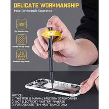 X5 Max MANUAL HAND TOOL Precision Screwdriver Set 50in1 Magnetic Bits Small Screwdriver Set Popup Magnetic Case 360°Spin AntiSlip 5/32"Hex Repair Tool For Phone Camera Laptop Watch - 灰色 - 查看 2
