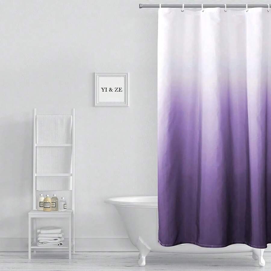 Ombre Dark Purple Shower Curtain Sets For Bathroom Accessories Fabric Polyester Waterproof Modern Shower Curtain Liner With 12 Hooks Purple W36xL72{"Color_name":"Purple","Size_name":"36\"Wx72\"L(Packof1)"} - 多色26 - 查看 1