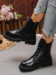 Women's Ankle Boots Are Fashionable, Casual And Comfortable, Suitable For Commuting And Leisure Occasions. - Black - View 4