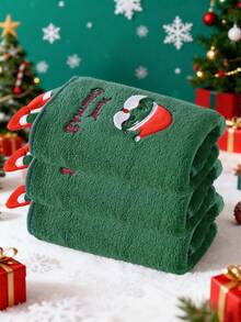 Conjunto de toalhas com 3 peças/1 peça de boneco de neve de Natal, rena e Papai Noel, toalhas de lã coral supermacias, secagem rápida, que não soltam pelos, toalhas de sauna, alta absorção, ultramacias (leves, finas), práticas, toalhas de hóspedes, alta qualidade, toalhas de banho, acessórios duráveis para banheiro, decoração de banheiro, presente de advento, melhores toalhas de banho de presente de Natal para salão de beleza, esportes de hotel, itens essenciais para casa, toalha, cuidados com a pele - Multicolorido - Ver 11