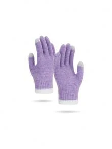 1 Pair Knitted Knitted Gloves, Warm Touchscreen Gloves For Women & Men, Thermal Lined, Autumn/Winter