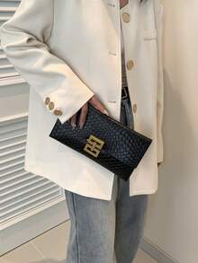 Fashion Hot New Woven Pattern + Anti-Theft Lock Design, Can Be Used For Daily Shopping Collection Of Mobile Phones, Change, Cards Used In The Envelope Handbag.