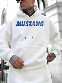 Black Hoodie Sweatshirt,Mustang Shelby GT500 Car Graphic Print,Cool Streetwear Style-Unisex Women & Men's Daily Wear - trắng - Xem 3